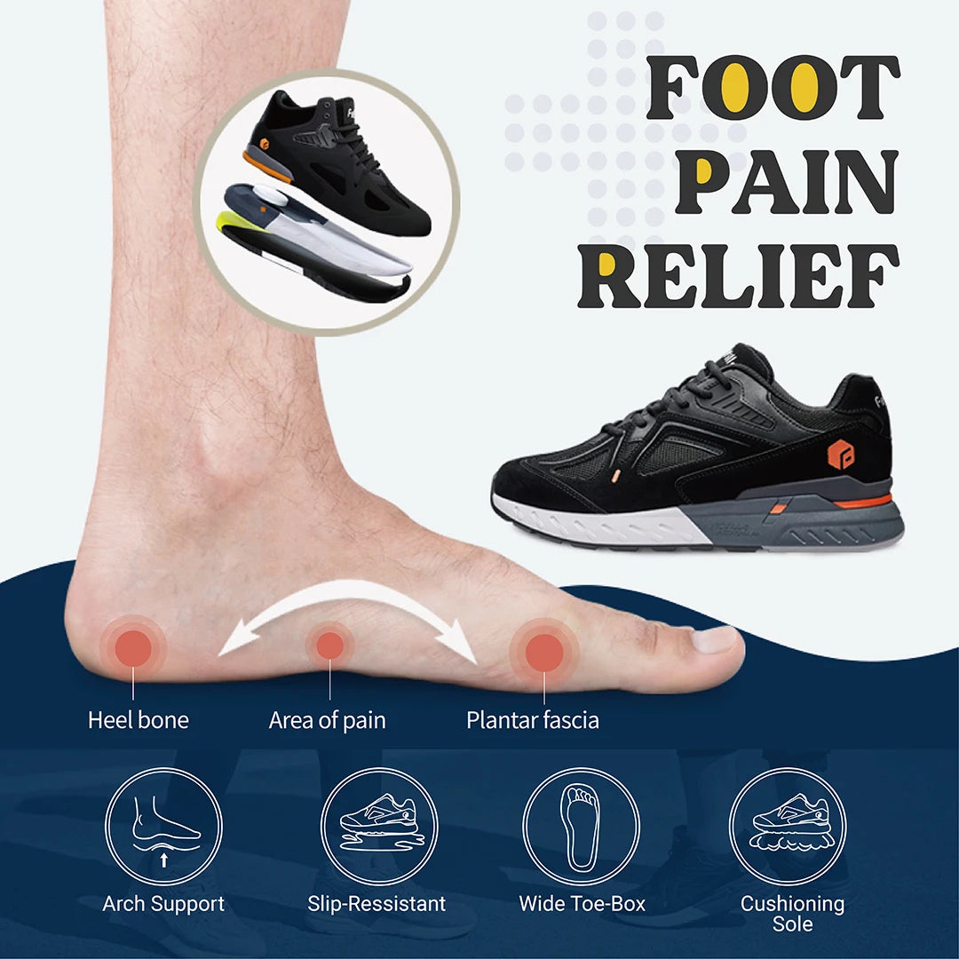 Fitville Men's Lightweight Walking Shoes For Arch Support And Comfort