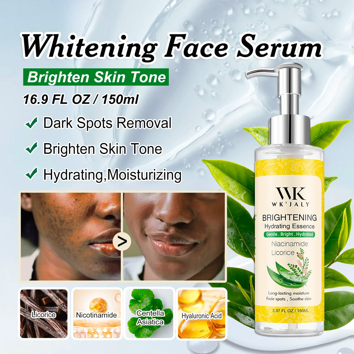 WK JALY Whitening Moisturizing Skincare Set for Dark Spots