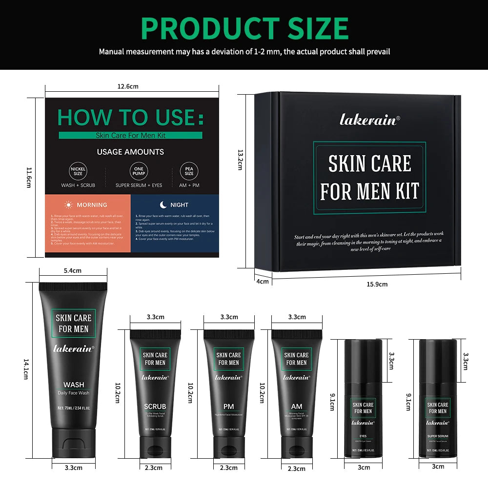 Lakerain Hydrating Oil Control Facial Skincare Set With SPF20