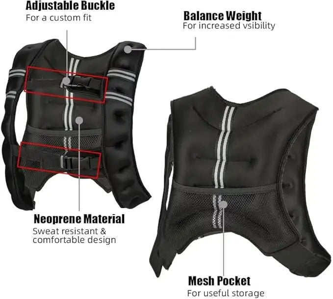 Adjustable Weighted Vest For Men And Women Fitness Training Equipment