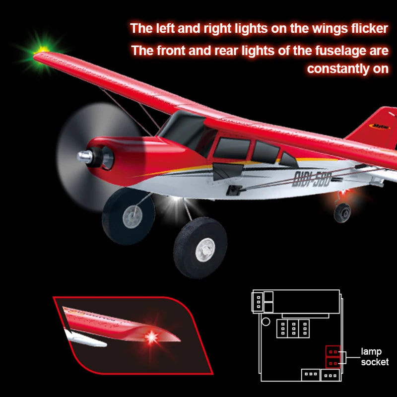 JIKEFUN Qidi560 Brushless RC Airplane With LED Lights