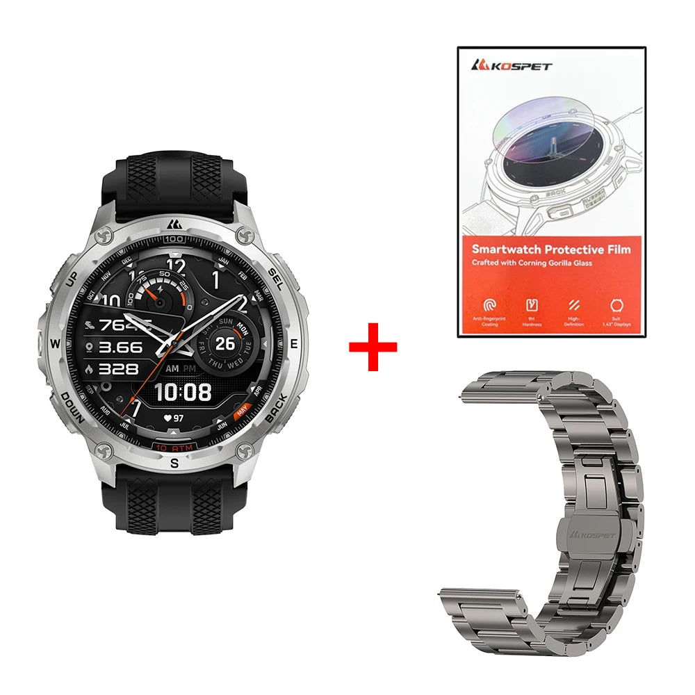 KOSPET Tank T4 Rugged Smartwatch With GPS And Heart Rate