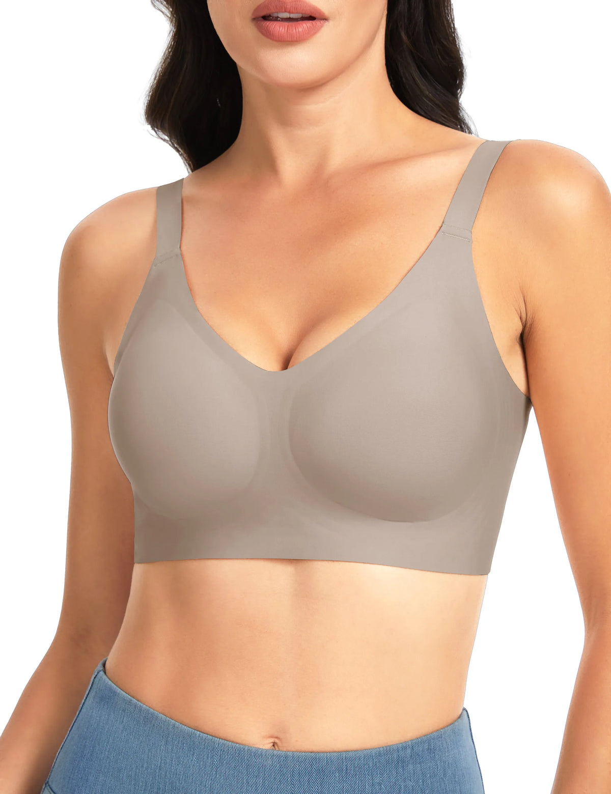 THE GYM PEOPLE Women’s Wireless Seamless Bras Full Coverage Comfortable Bralette Invisible Everyday Tshirt Bra Padded