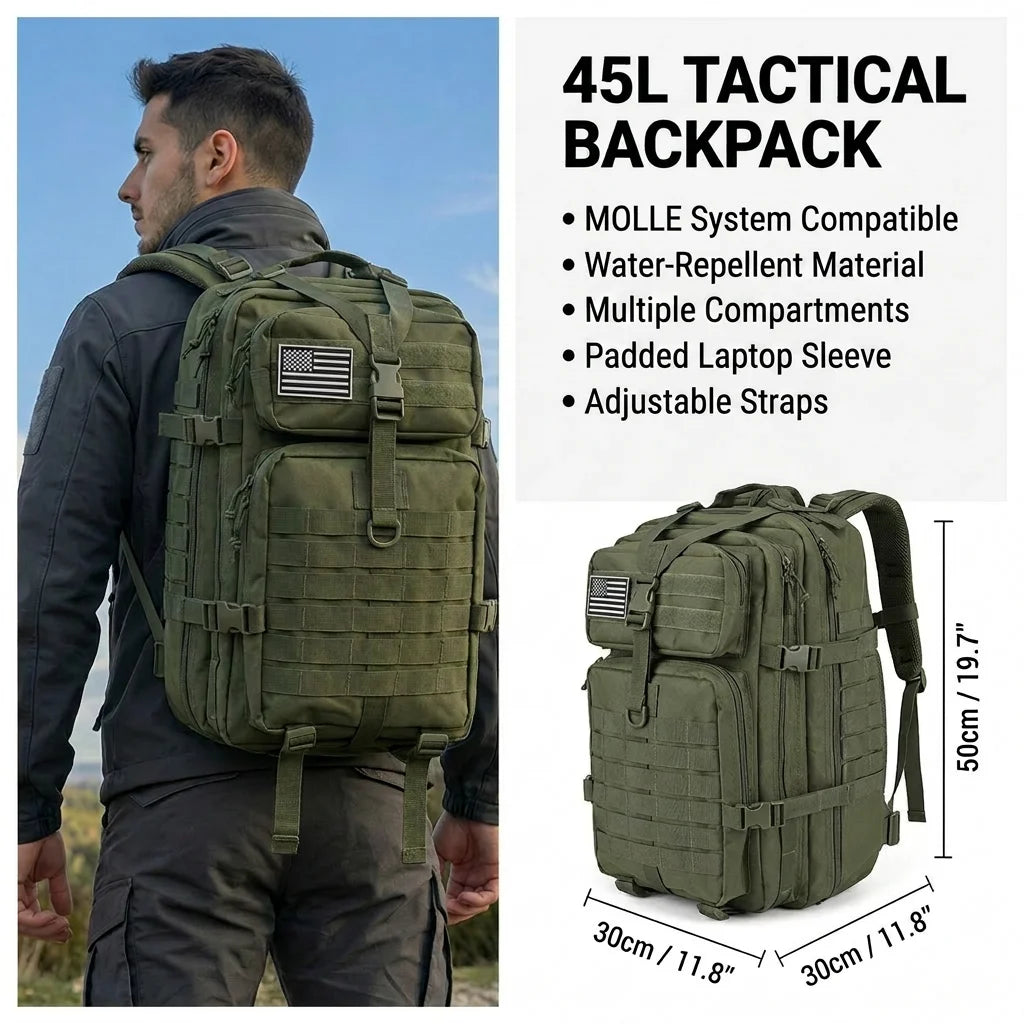 ReFire Gear Tactical Hiking Backpack for Camping and Trekking