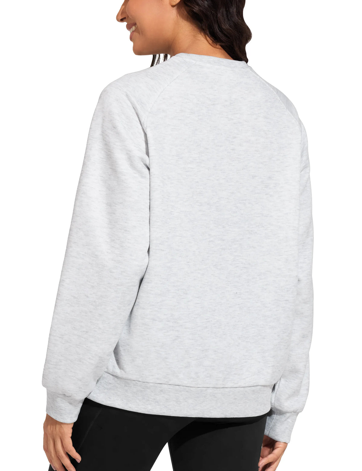 THE GYM PEOPLE Women's Long Sleeves Fleece Sweatshirts Loose Fit Crewneck Workout Casual Pullover Tops