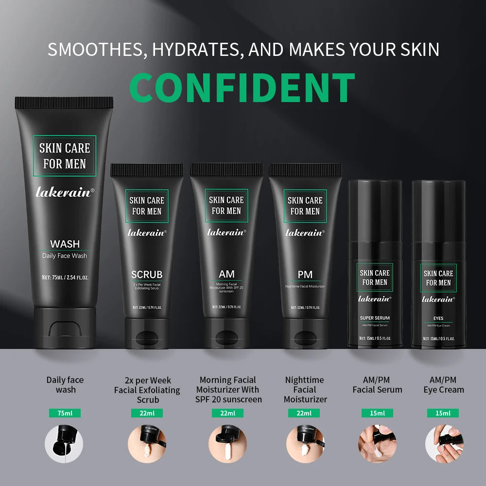 Lakerain Hydrating Oil Control Facial Skincare Set With SPF20