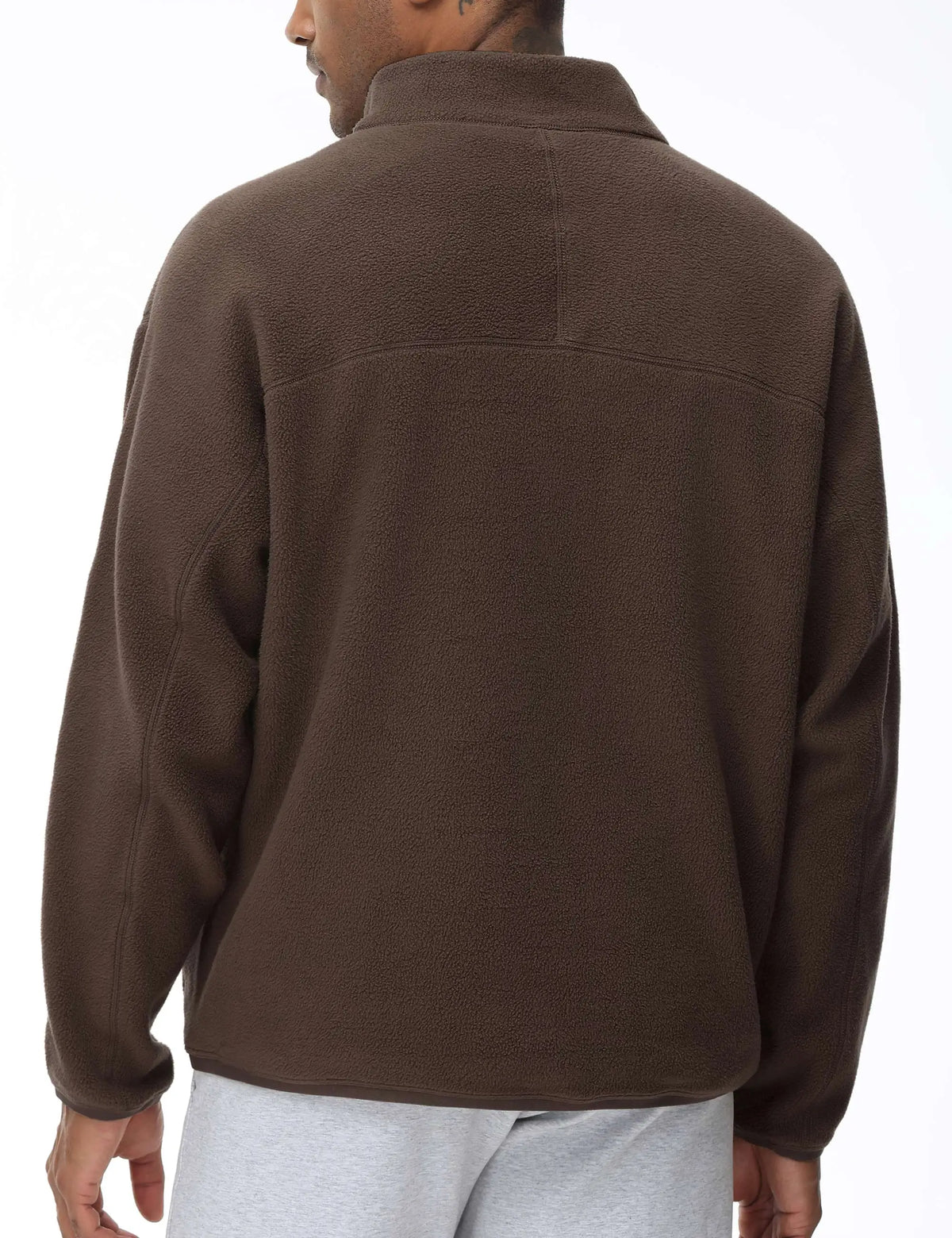 THE GYM PEOPLE Men's Half Zip Oversized Fleece Pullover Sweatshirt Stand Collar Winter Sherpa Warm Sweaters with Pocket