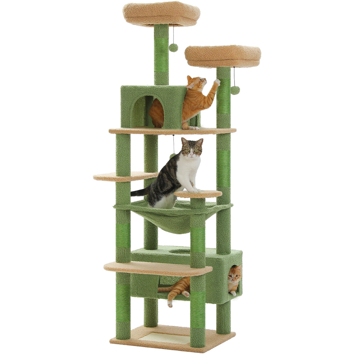 Pecuulti Multi Level Cat Tree With Scratching Posts Hammock And Perch