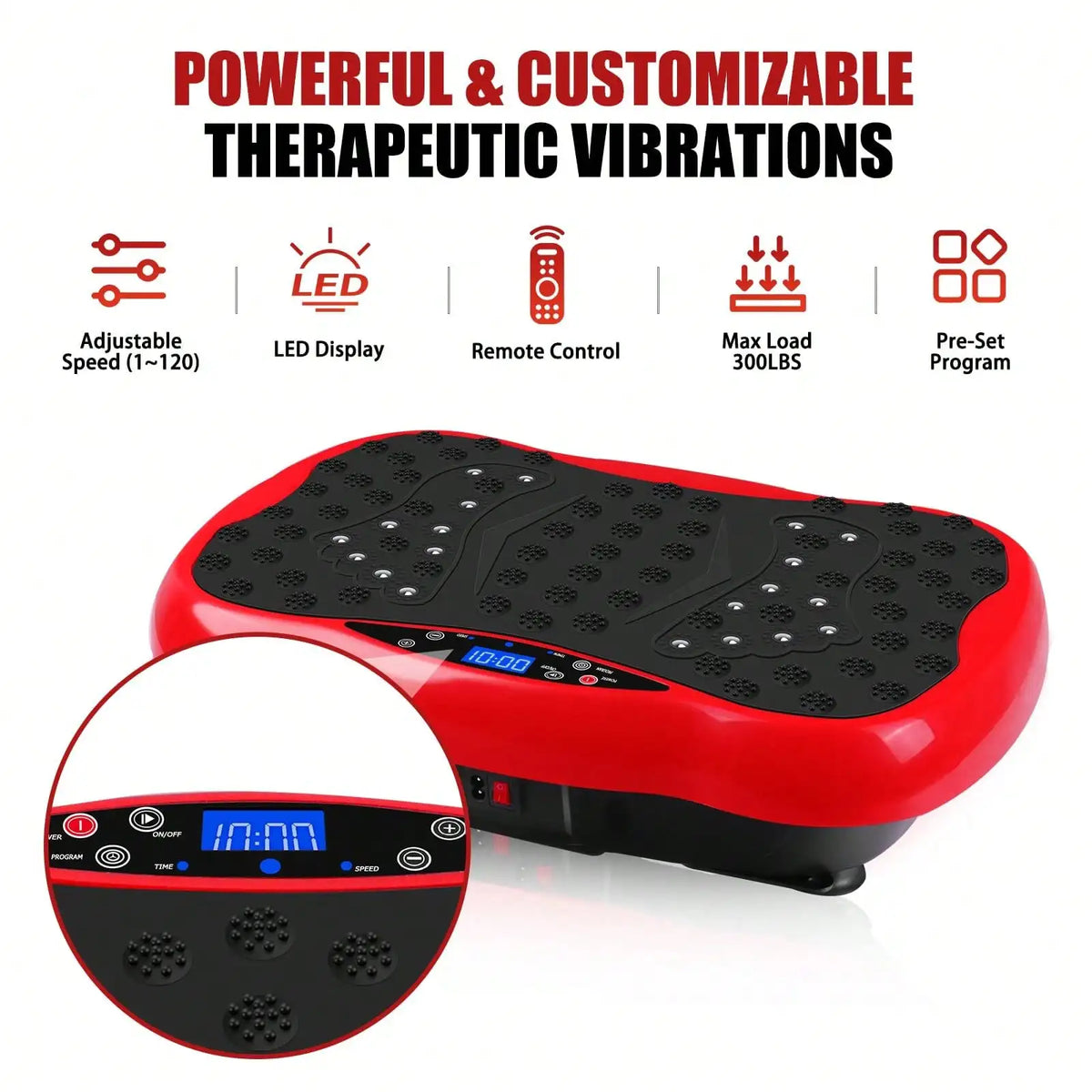 Vibration Plate Fitness Platform Exercise Machine Vibrating Lymphatic Drainage Shaking Full Body Shaker Workout Vibrate Stand Shake Board Sport Gym For Weight Loss Fat Burner For Women Men
