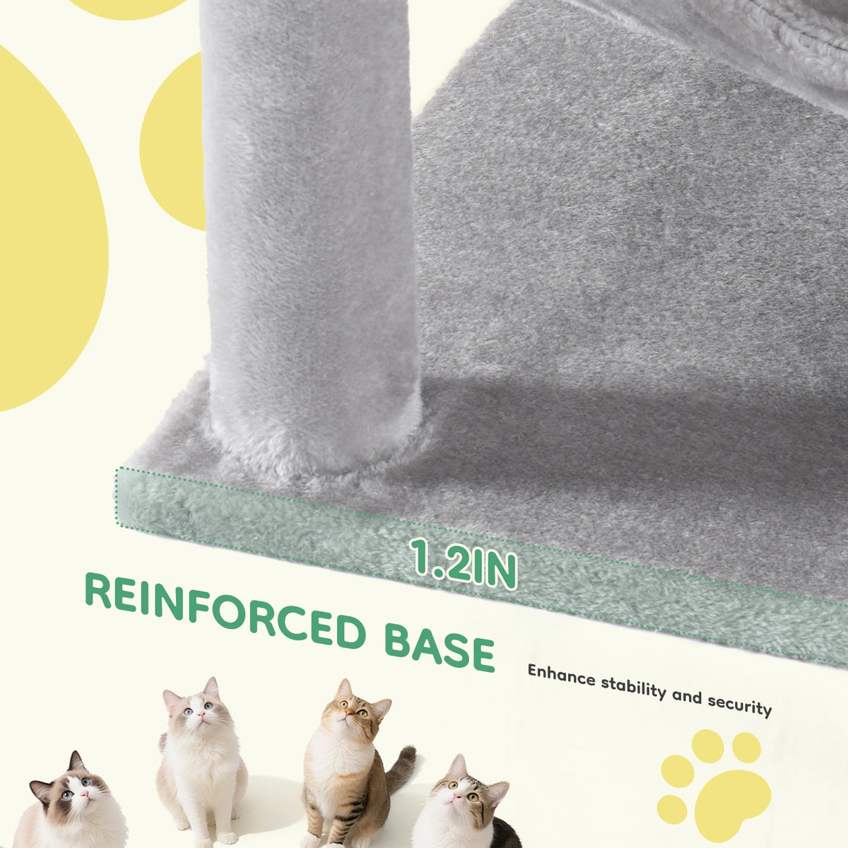 JHK Multi-Level Cat Tree With Scratching Posts And Cozy House
