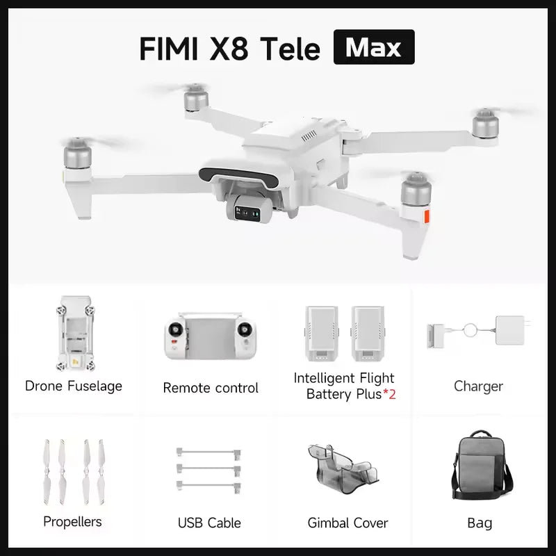 Fimi X8 Tele Max 4K Drone Featuring 30x Zoom Imaging
