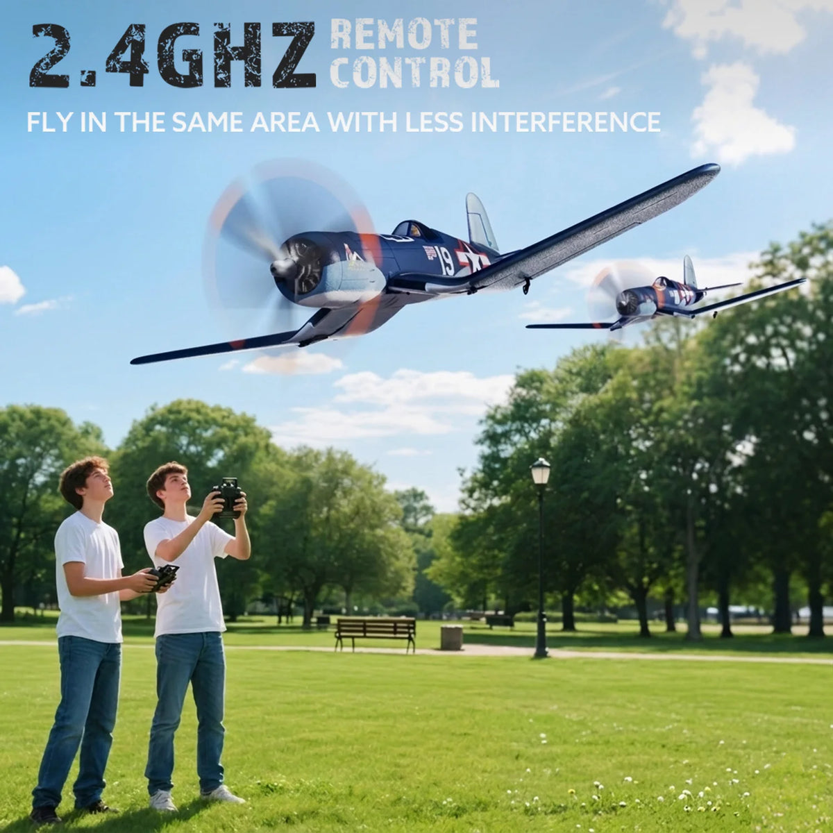 Volantexrc F4U Corsair Brushless RC Plane With One Key Aerobatics