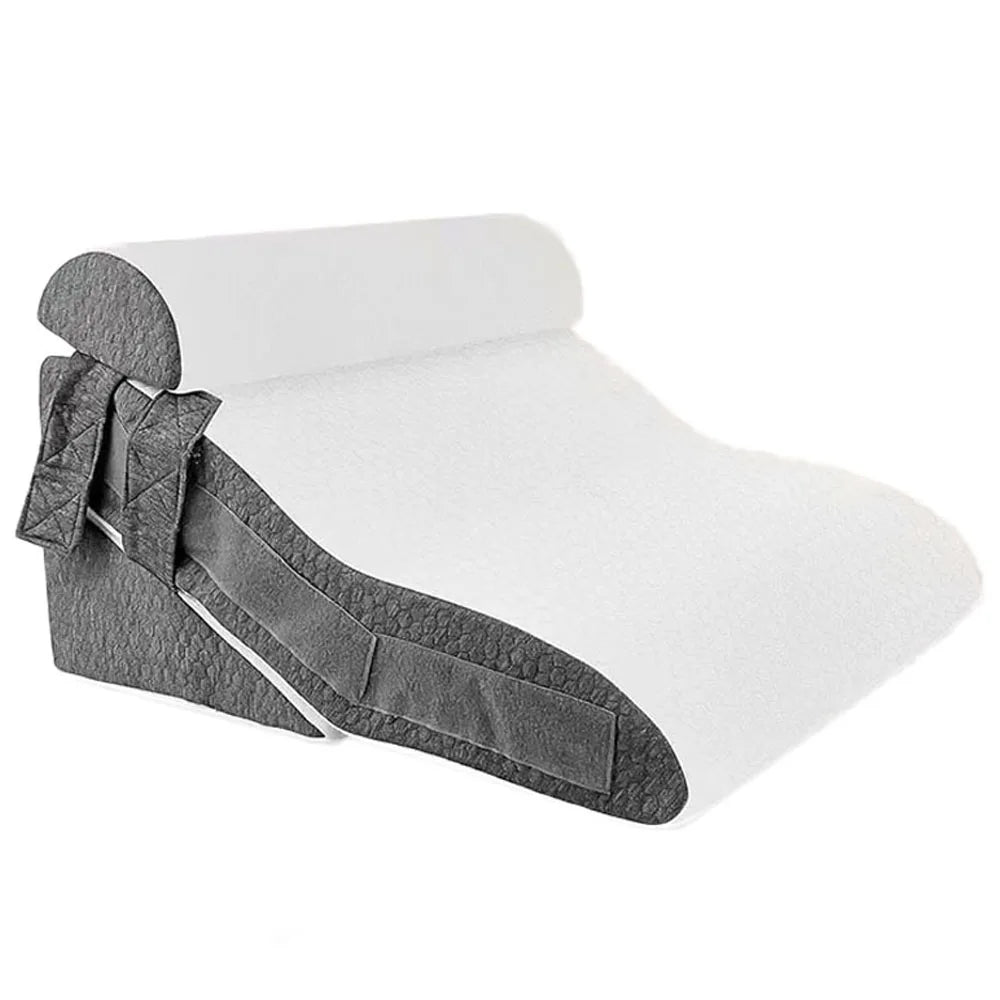 Adjustable Memory Foam Wedge Pillow With Neck Bolster Support