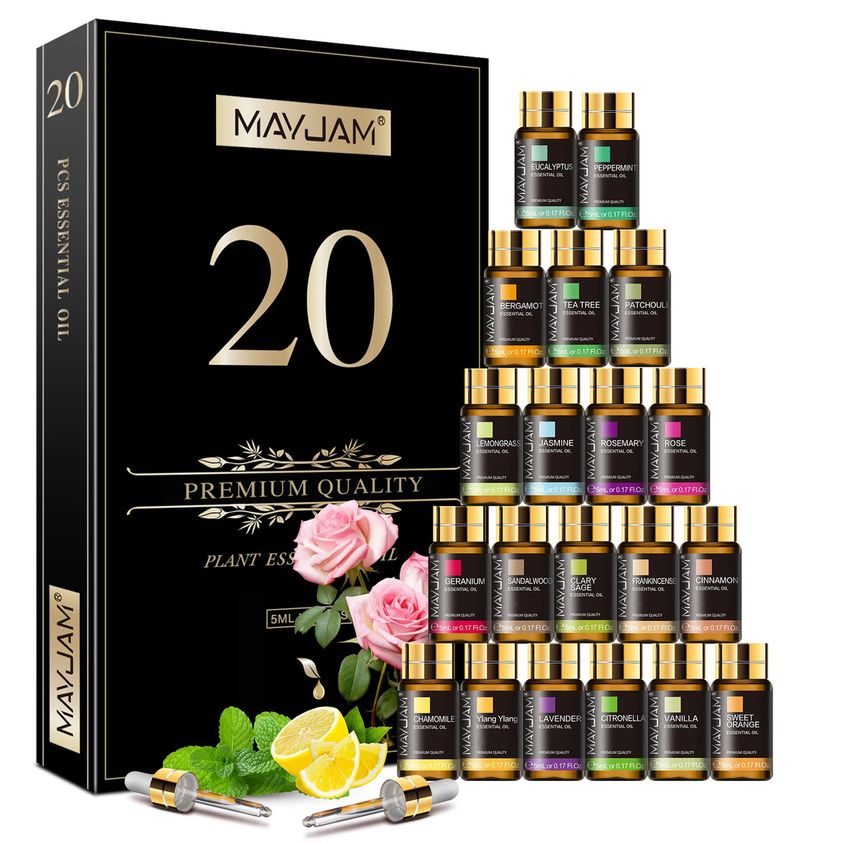 MAYJAM Essential Oils for Car Air Freshener and Home Fragrance