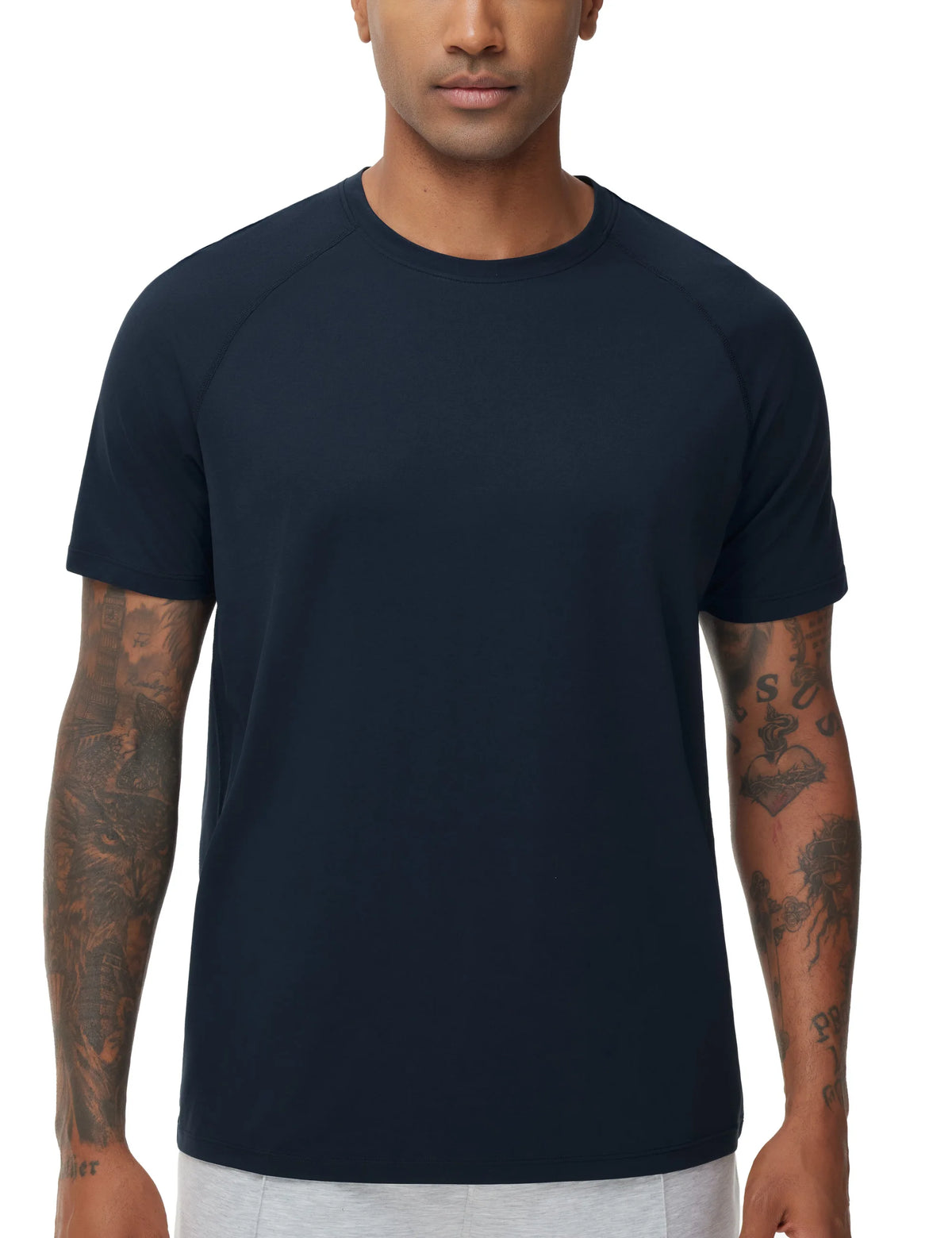 THE GYM PEOPLE Men's Workout T-Shirts Short Sleeve Breathable UPF 50+ Outdoor Athletic Running Tee Tops