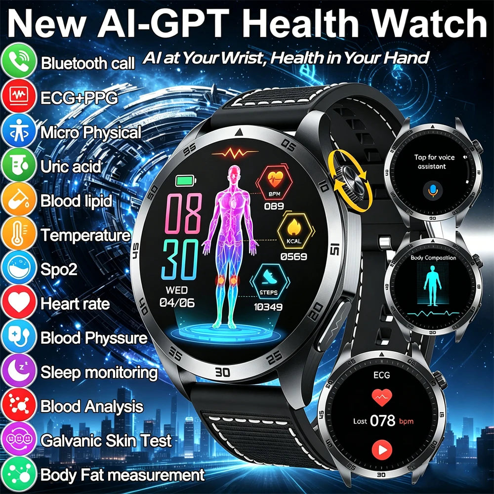Health Smart Watch With Blood Pressure Monitor And Bluetooth Calls
