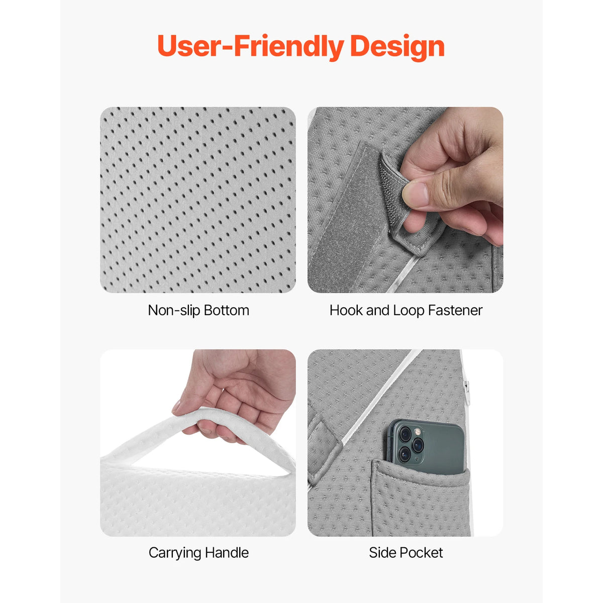 SucceBuy Adjustable Orthopedic Bed Wedge Pillow for Pain Relief