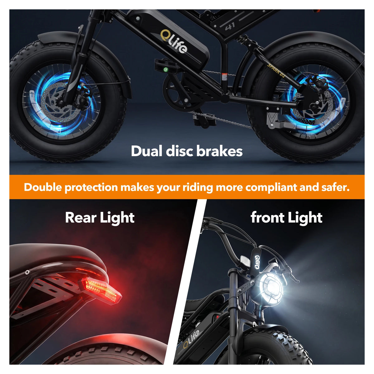 Qlife Spark D1 Fat Tire Electric Bike With Full Suspension