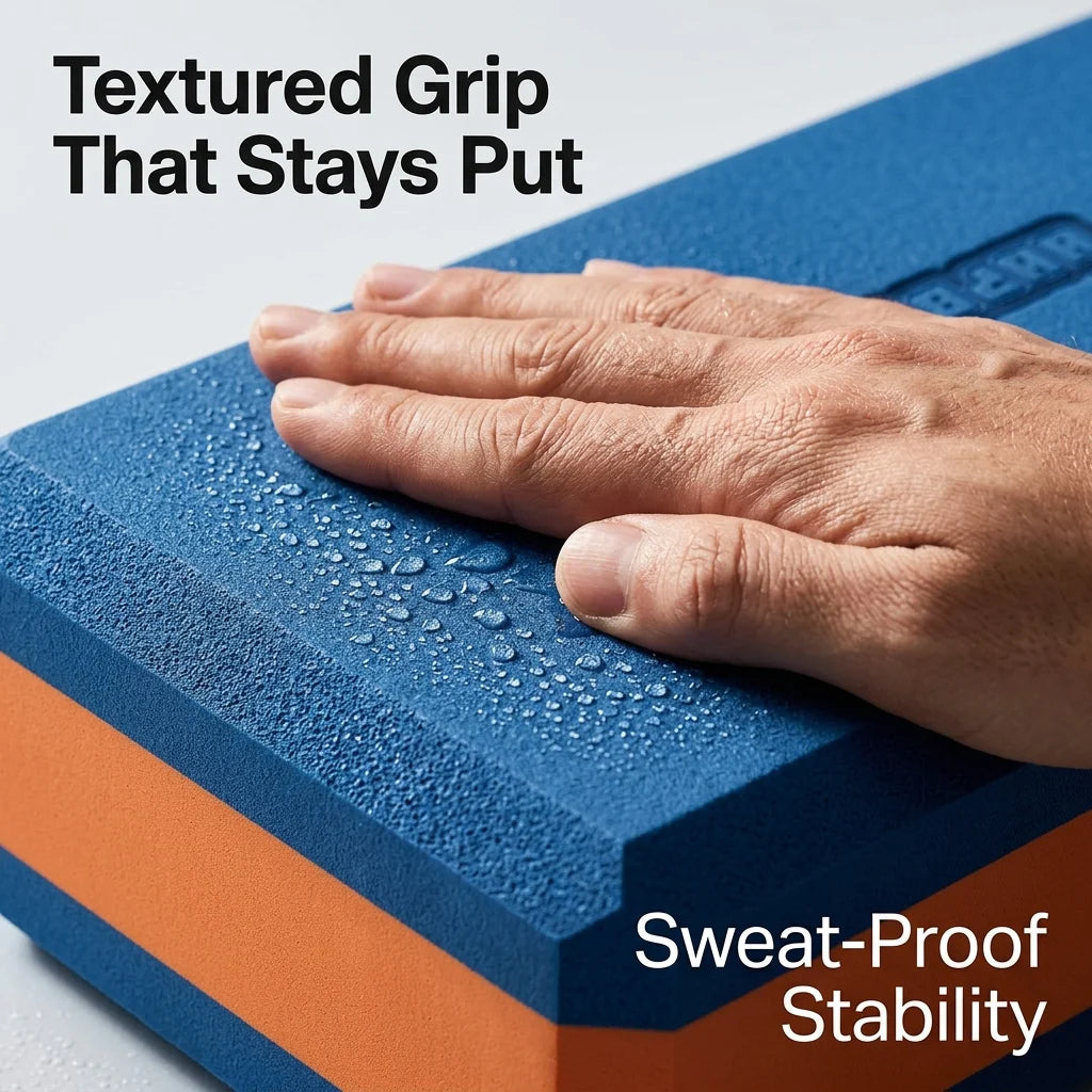 Hapbear Eva Foam Yoga Blocks Two Pack Featuring Textured Grip