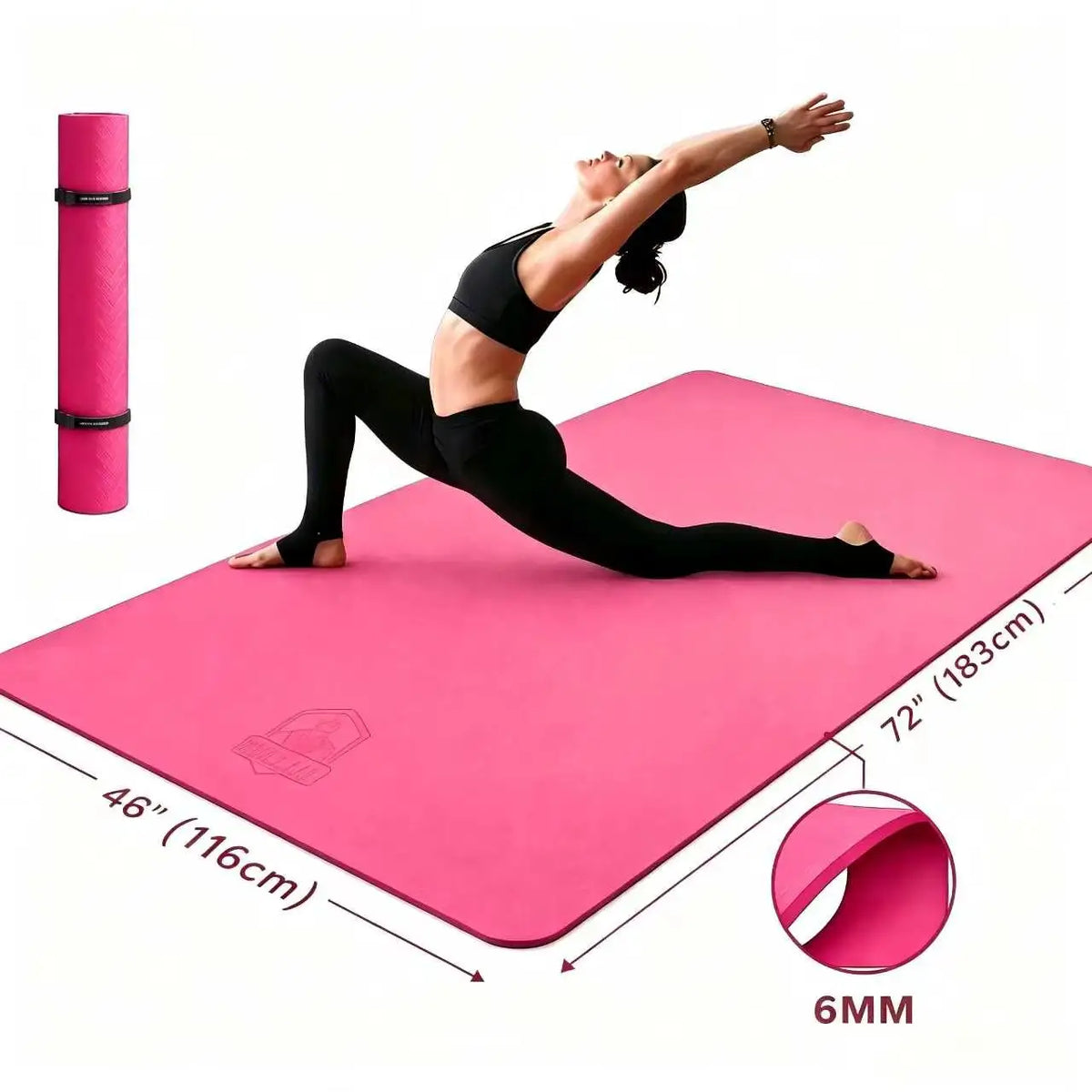 Hapbear TPE Extra Large Non Slip Yoga Mat With Bag