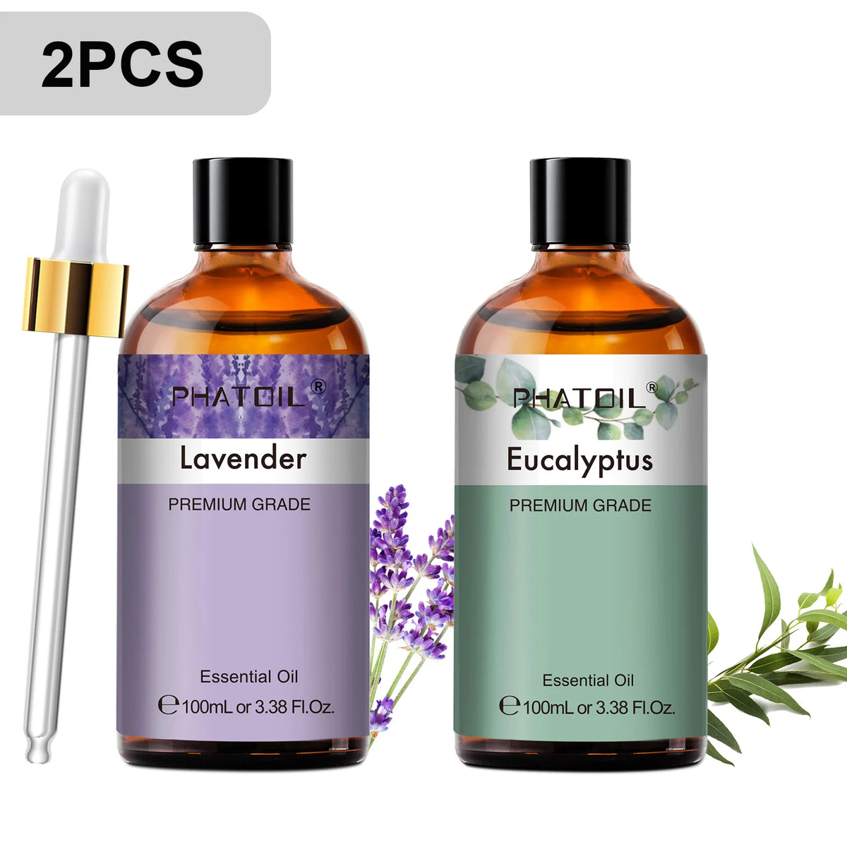 Phatoil Premium Aromatherapy Essential Oil Set For Diffuser Use