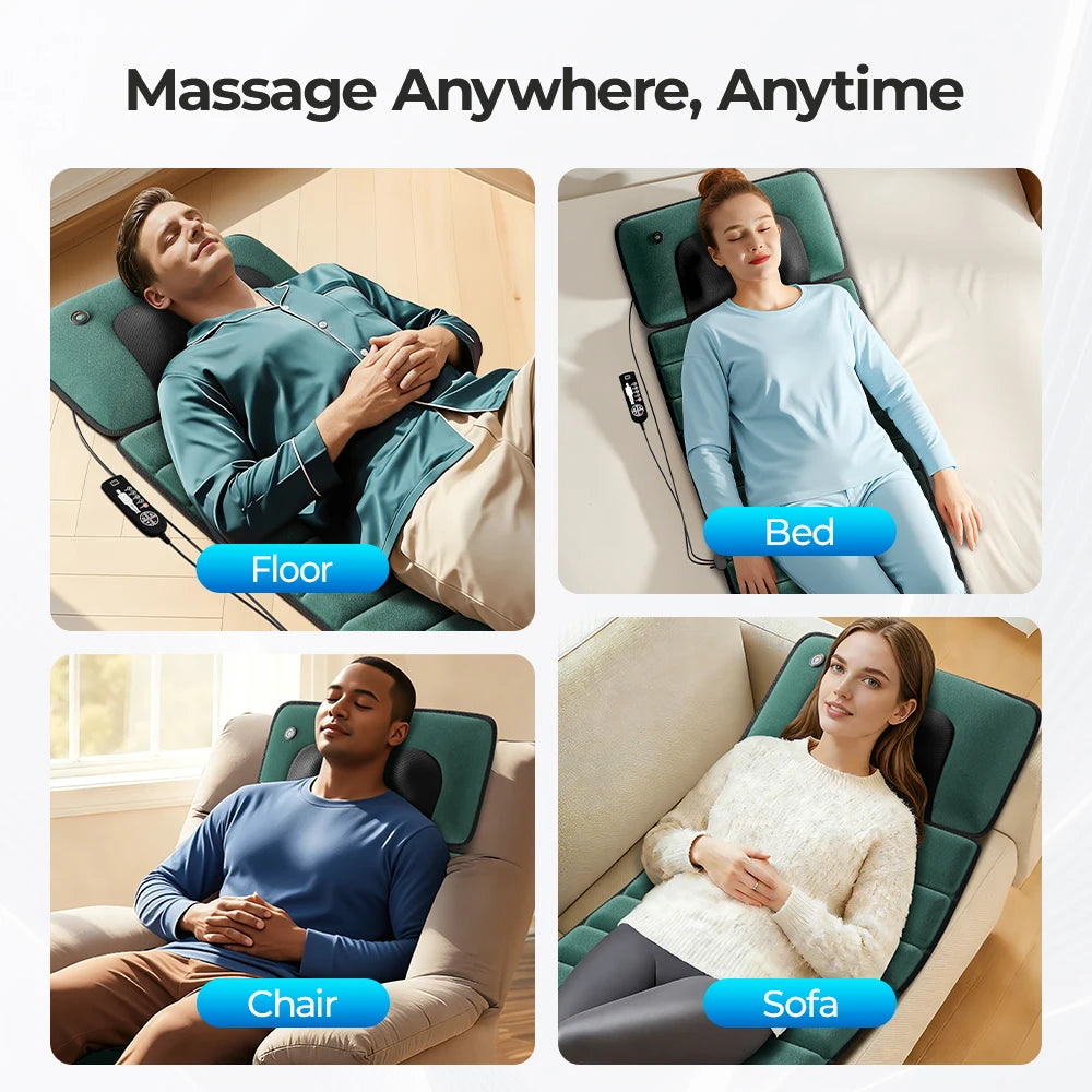 HOMEMASSA Full Body Vibration Massage Mat Back Neck Relief