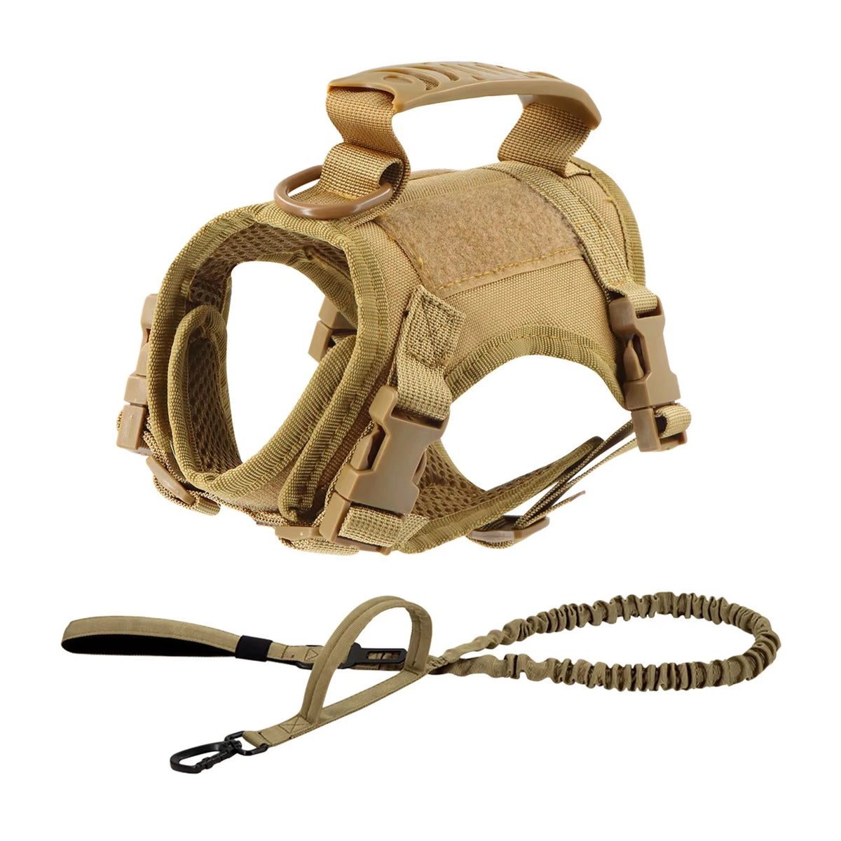 Tactical Padded Adjustable Harness Leash Set For Dogs And Cats