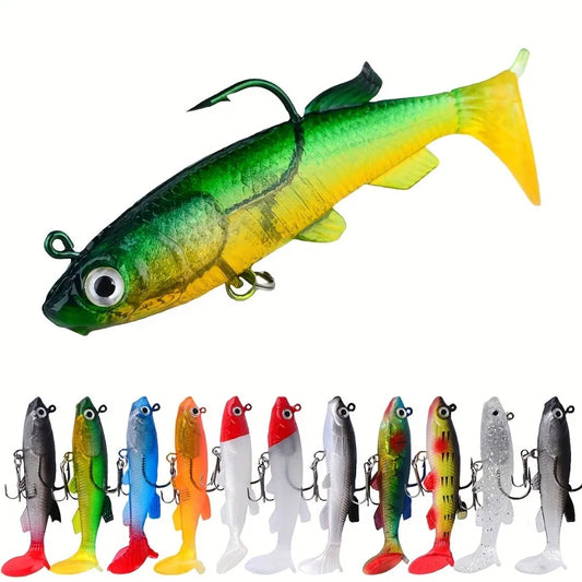 Soft Rubber Bait Fishing Lures For Efficient Sinking Movement