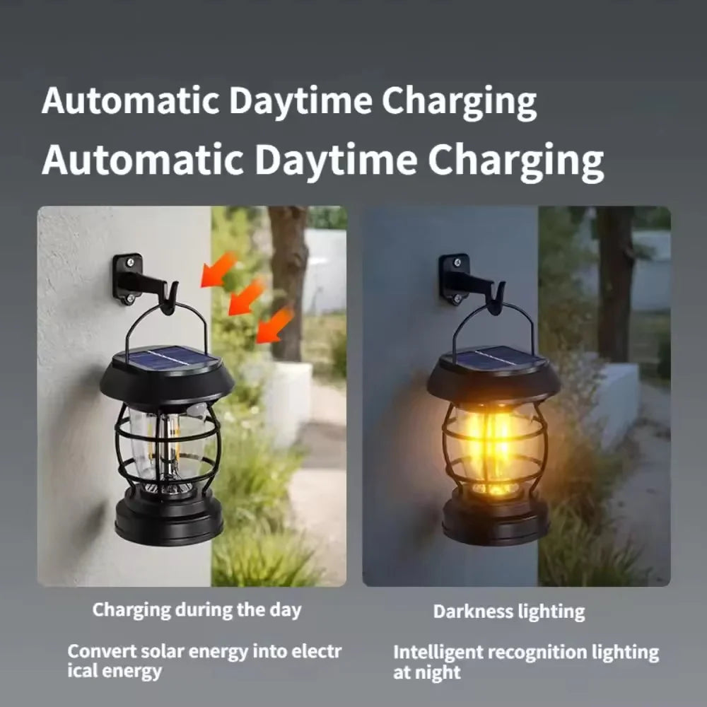 Outdoor Camping Lantern Portable USB Rechargeable Lamp Retro LED Light For Emergency Fishing Hiking Tent Nightlight Waterproof