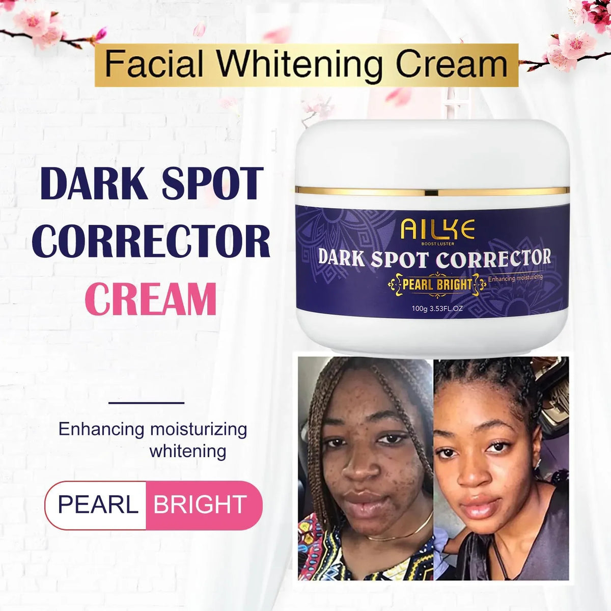 AILKE Glutathione Skin Care Set With Brightening Soap And Cream