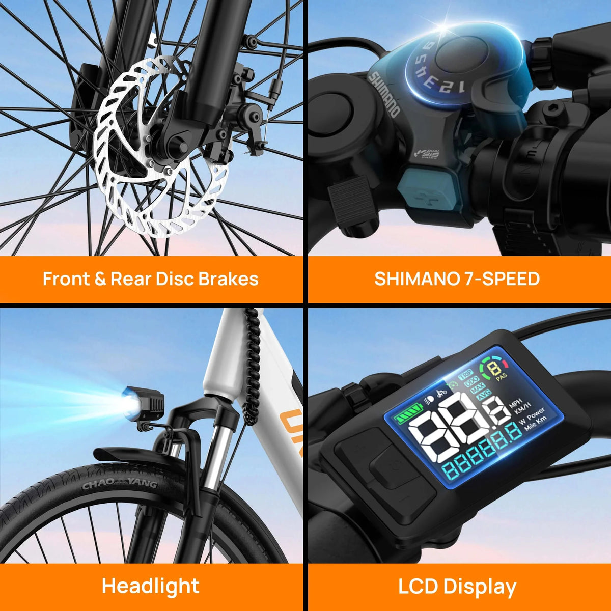 URLIFE E26 Electric Commuter Bike With Removable Battery