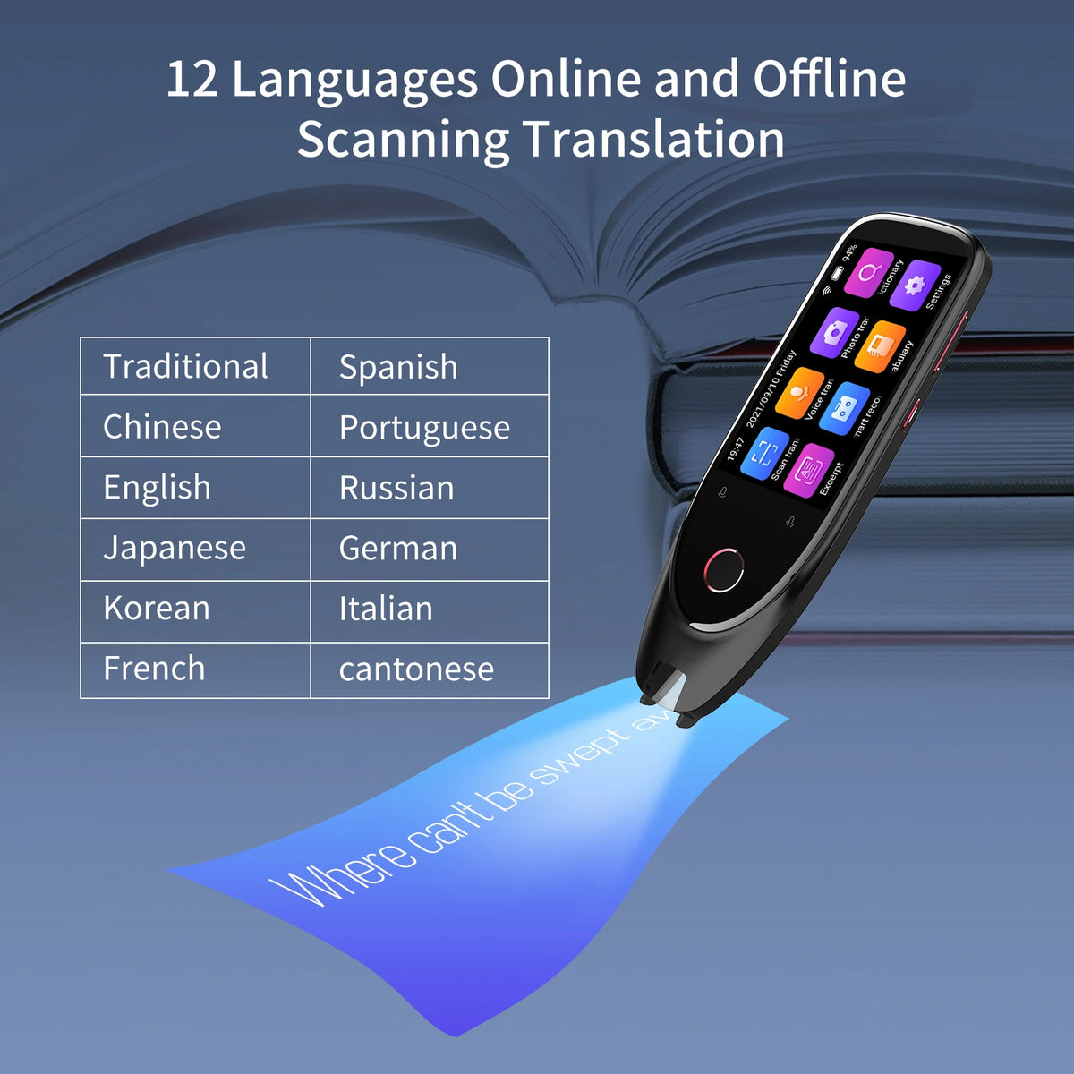 Bisofice S50 Multilingual Translation Dictionary Pen Scanner With Recording