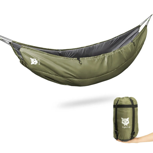 Single Hammock Underquilt Sleeping Bag Insulated Lightweight Camping Gear