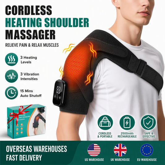 PASTSKY Rechargeable Heated Shoulder Massager With Vibration Control