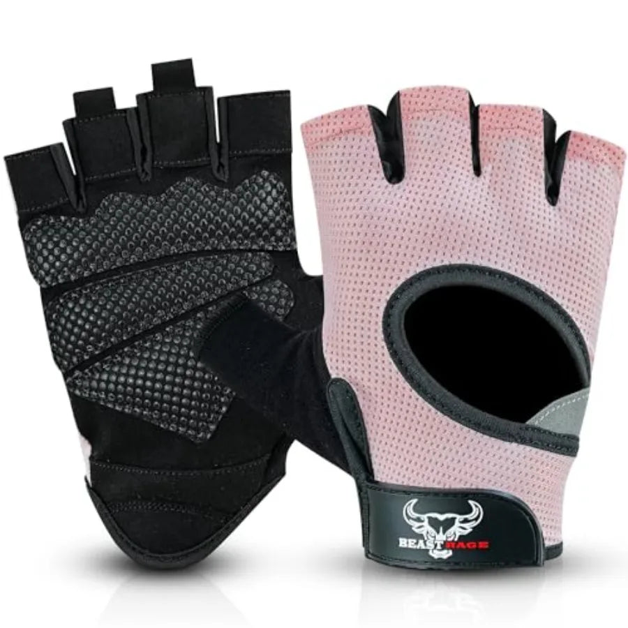 Fingerless Weight Lifting Gloves With Breathable Palm Padding For Exercise