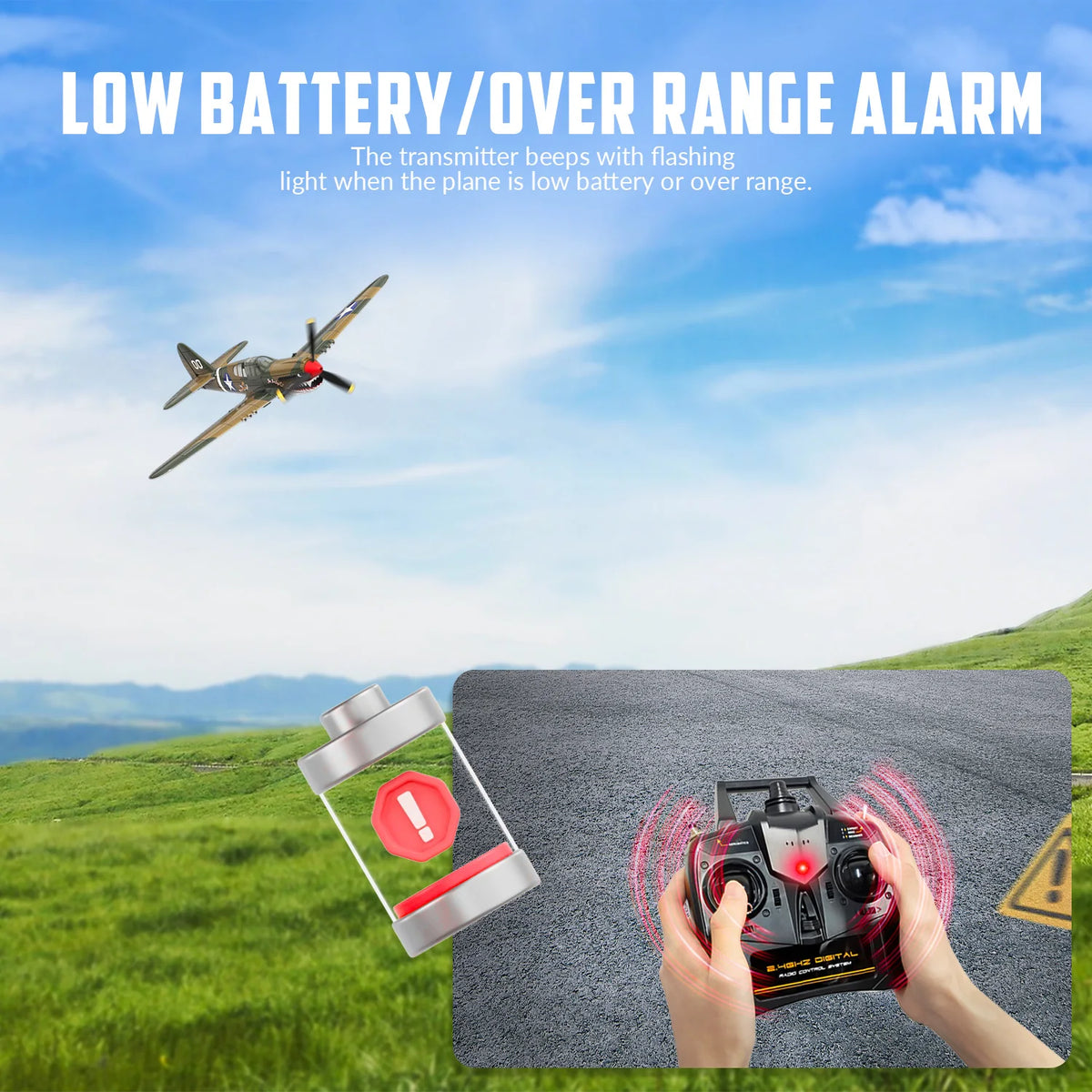EXHOBBY Volantex RC P40 Warhawk Fighter Airplane With Gyro