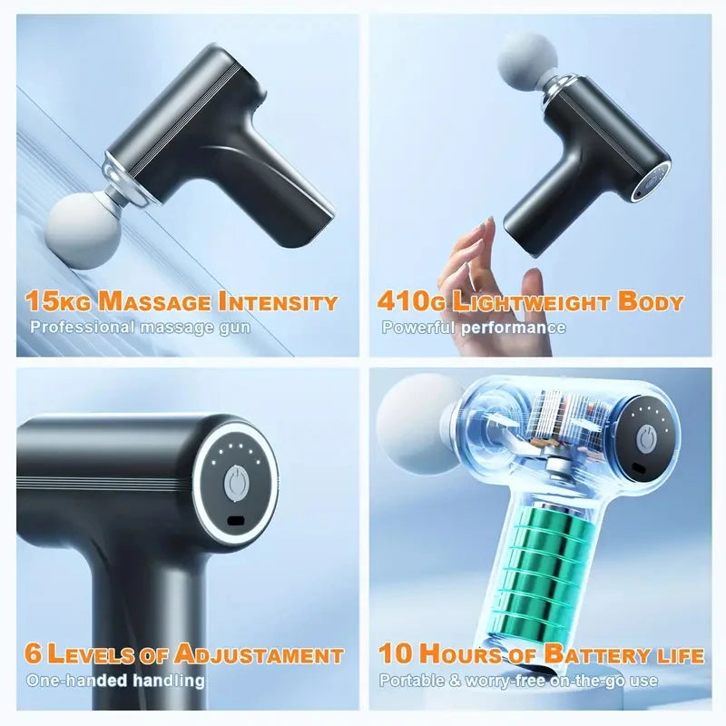 Portable Electric Massage Gun With Deep Tissue Relief And Six Speeds