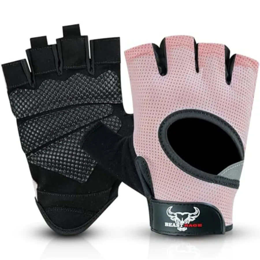 Fingerless Weight Lifting Gloves With Breathable Palm Padding For Exercise