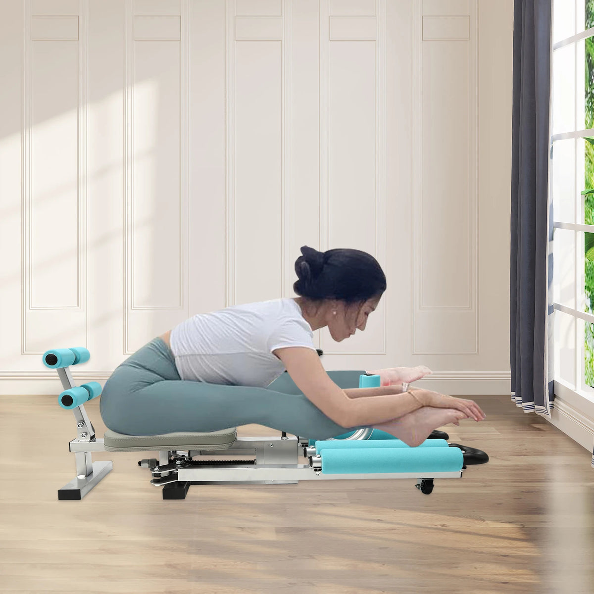 Adjustable Leg Stretcher Machine For Home Gym Flexibility Training