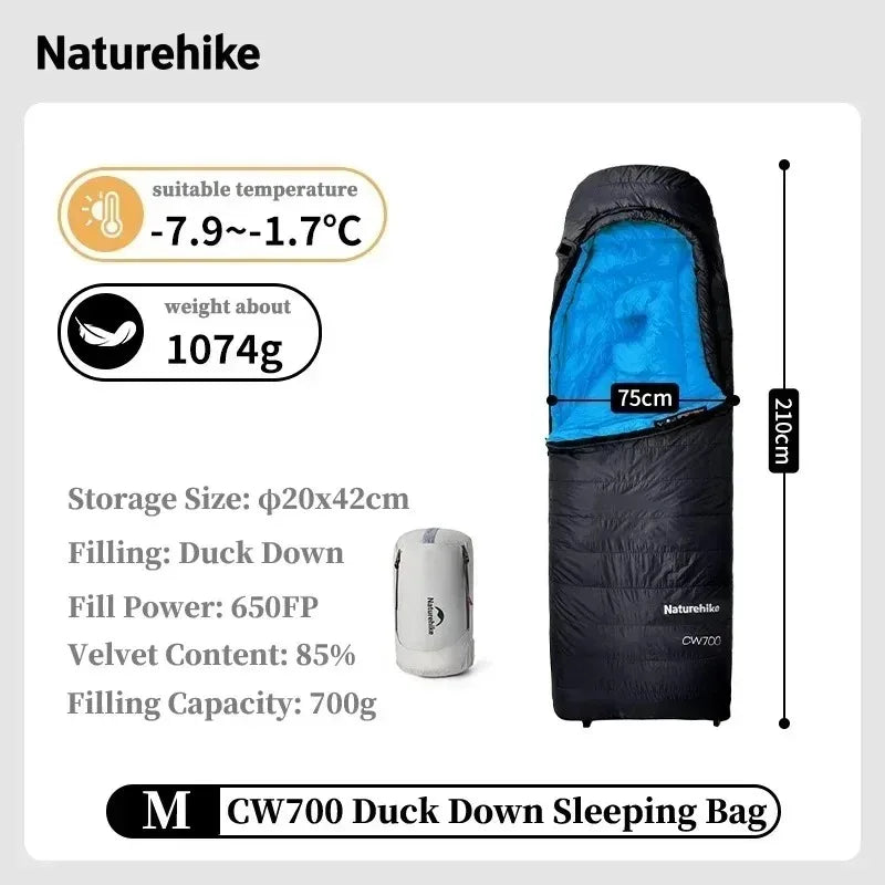 Naturehike Four Season Ultralight Duck Down Sleeping Bag For Camping