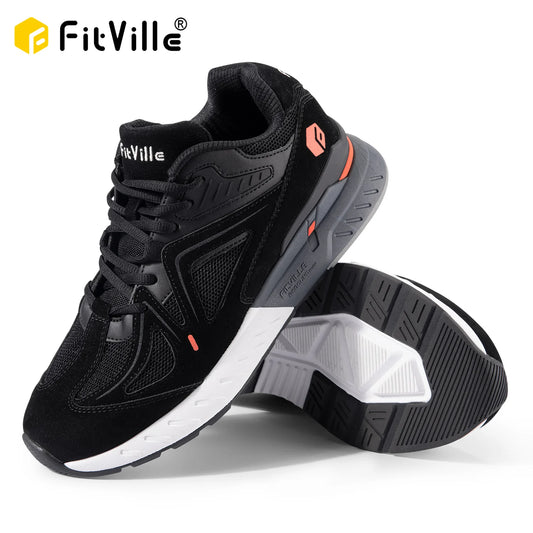 Fitville Men's Lightweight Walking Shoes For Arch Support And Comfort