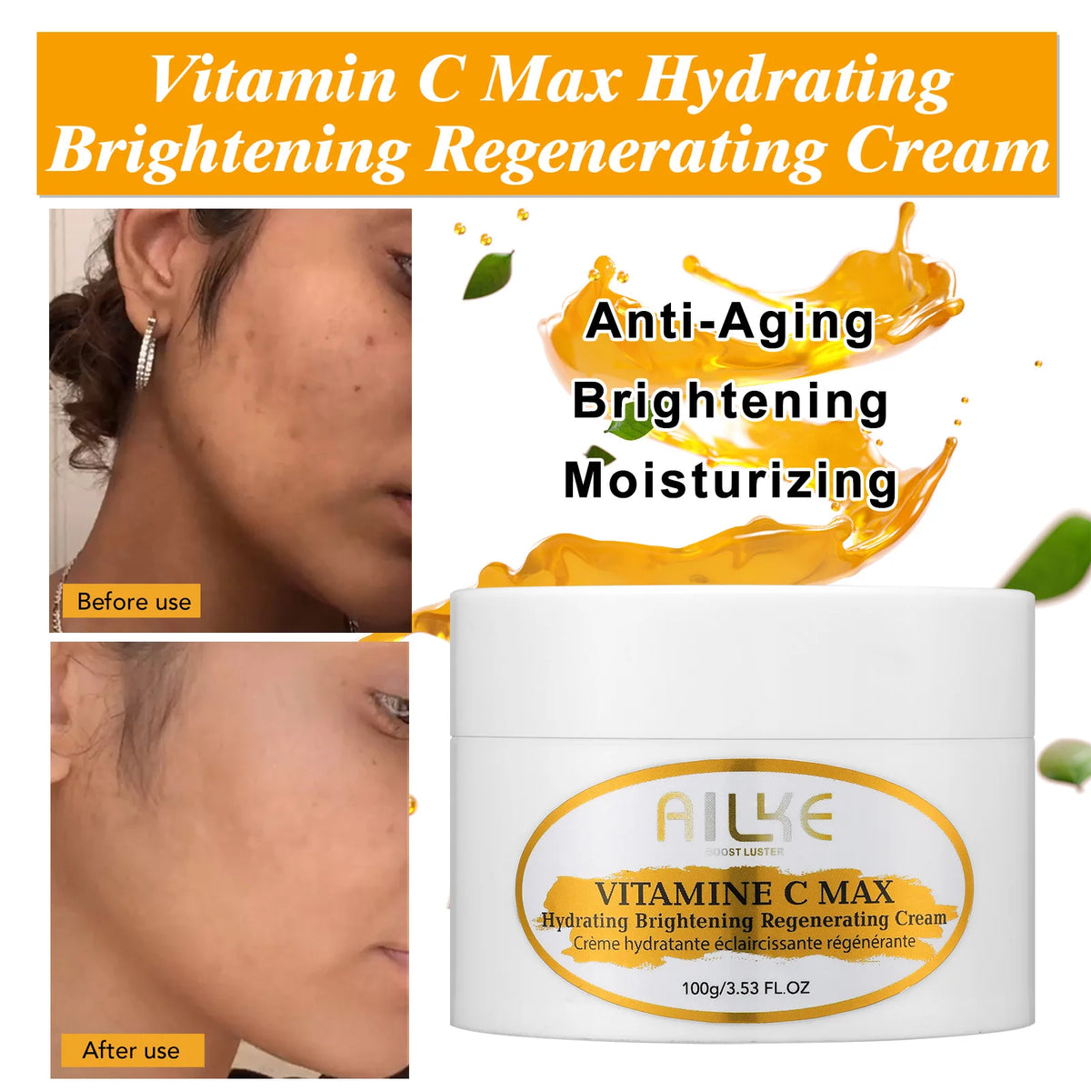 AILKE Vitamin C Brightening Body Cream For Even Skin Tone