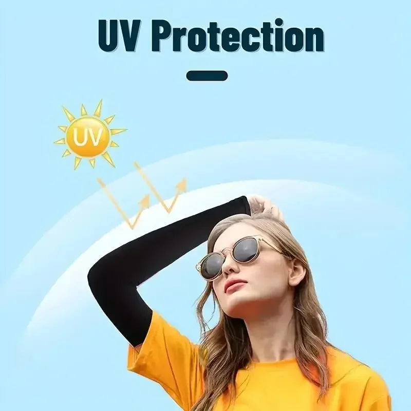 Ice Silk Cooling Arm Covers For Outdoor Sun Protection