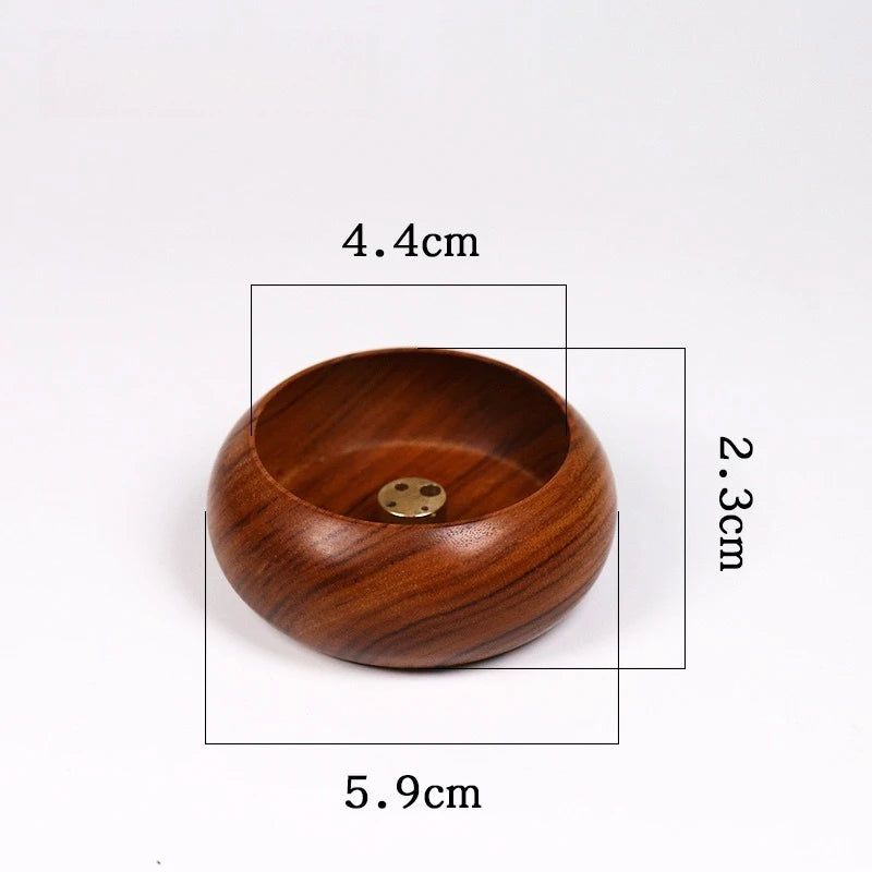 Wooden Incense Burner Holder with Ash Catcher for Meditation