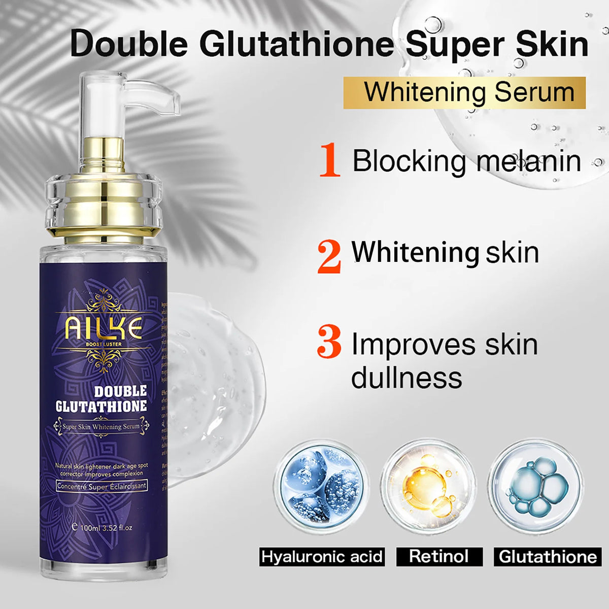 AILKE Glutathione Skin Care Set With Brightening Soap And Cream