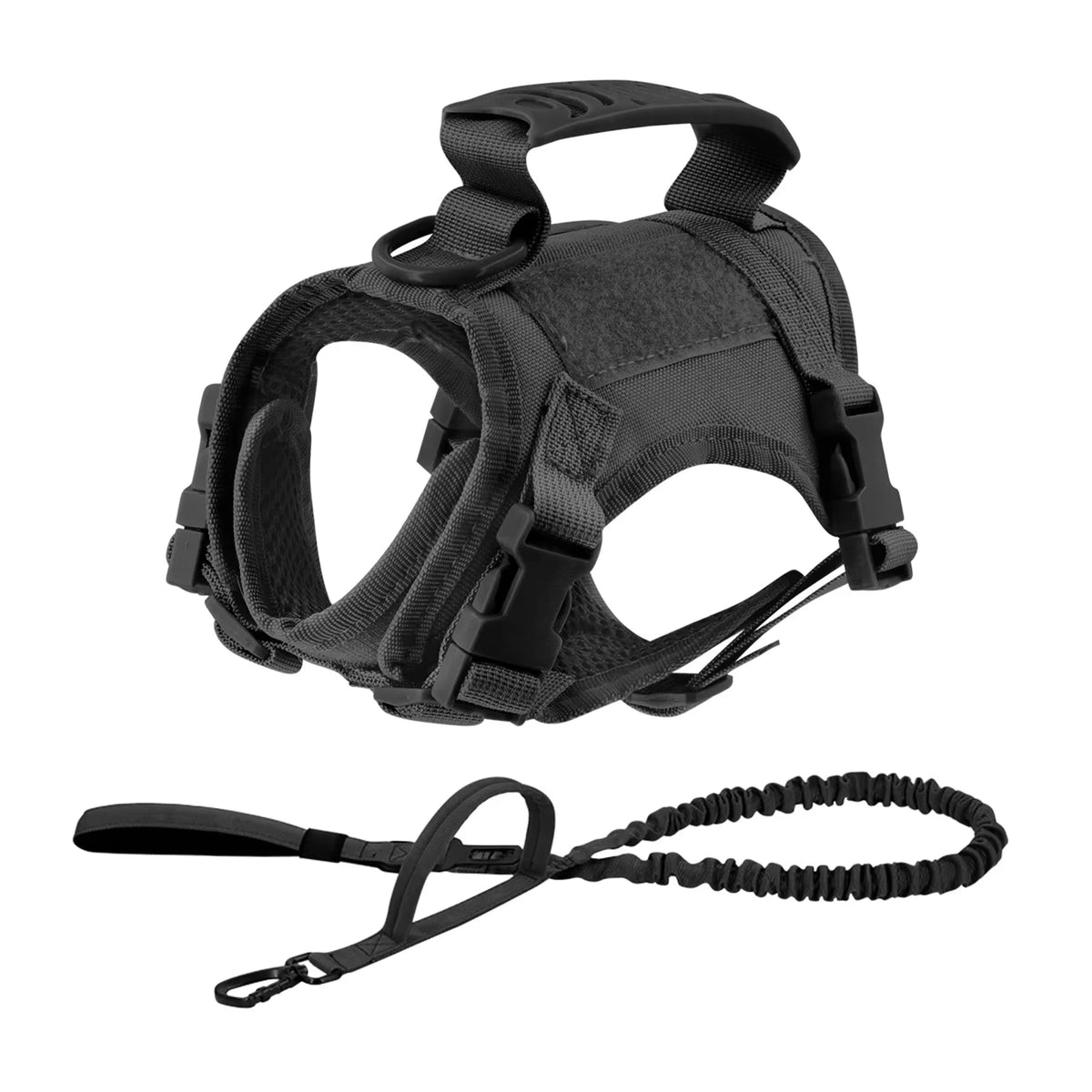 Tactical Padded Adjustable Harness Leash Set For Dogs And Cats
