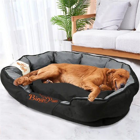 Bingopaw Waterproof Oxford Dog Bed With Removable Calming Cushion
