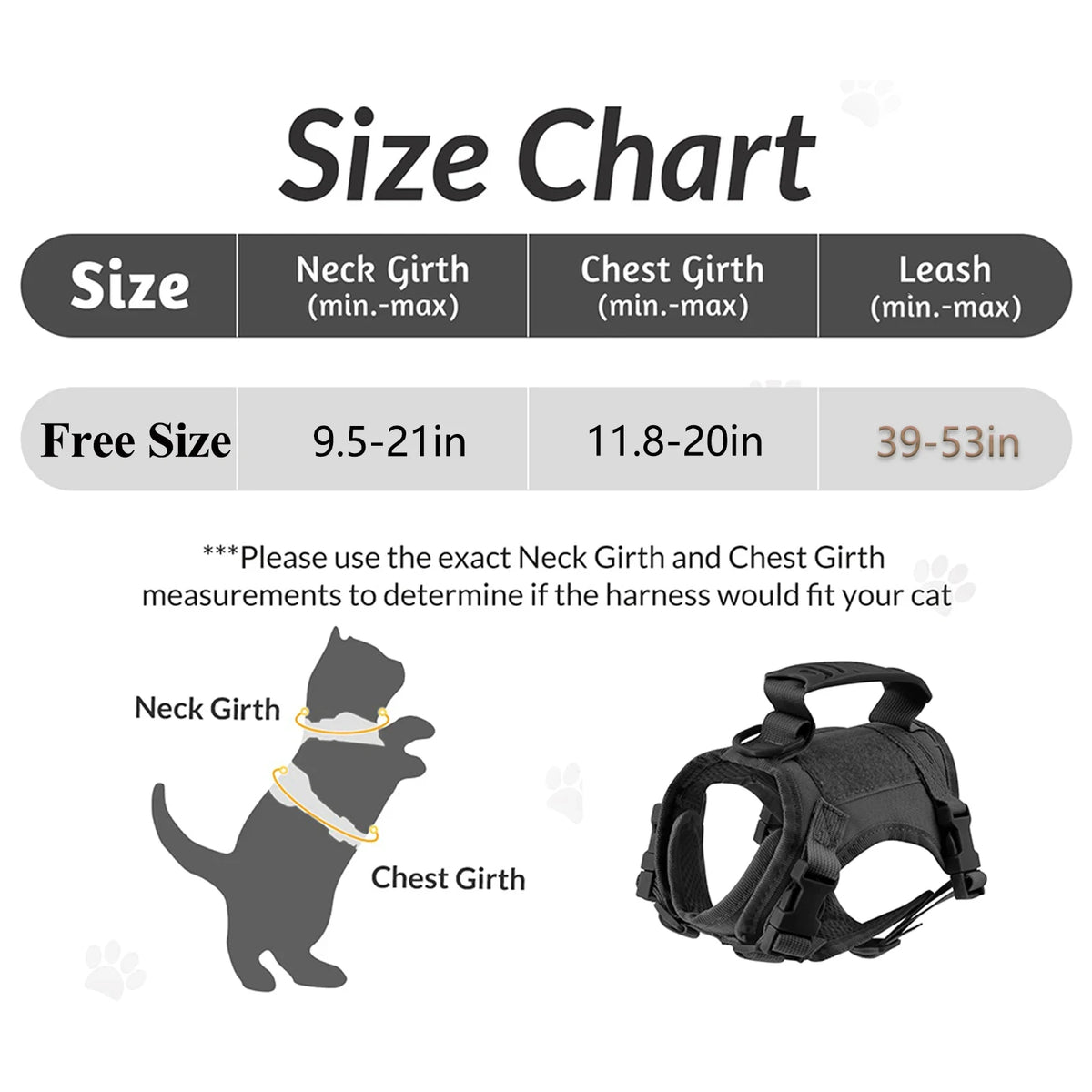 Tactical Padded Adjustable Harness Leash Set For Dogs And Cats