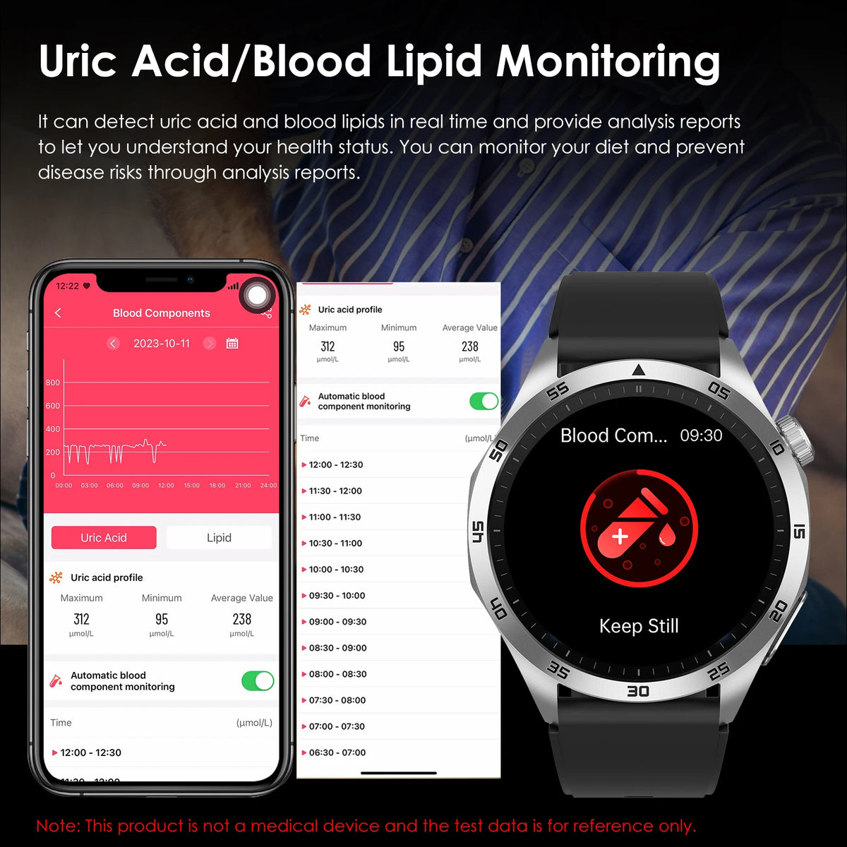 Health Smart Watch With Blood Pressure Monitor And Bluetooth Calls