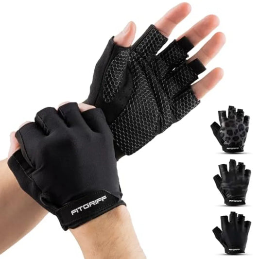Padded Fingerless Workout Gloves For Weight Lifting And Training